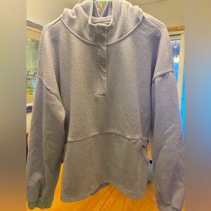 7 Diamonds Restoration Lavender Textured Hoodie, zip pockets. Size XL Excellent